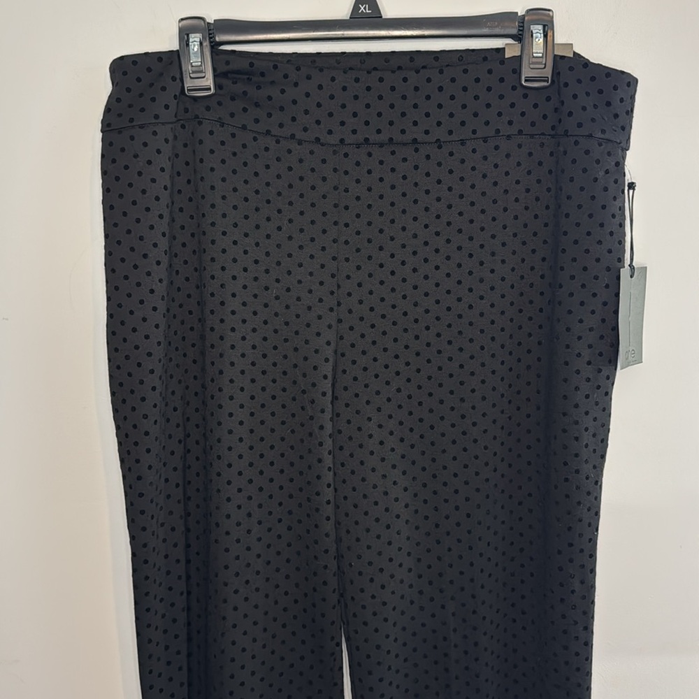 One Pants, Black Polka Dot Pull On in Size 1X NWT - Picture 4 of 12